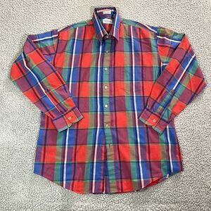 Vintage Lexington Single Needle Button Up Shirt Men's Long Sleeve Plaid Large